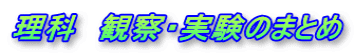 理科・生活科　観察・実験のまとめ